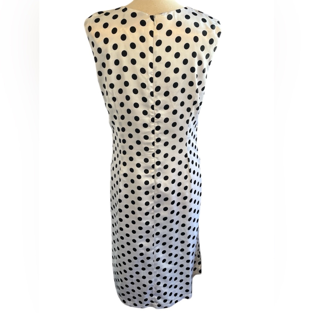 Vintage Ashro 2-piece Yellow Trench Coat w/Black & white polka dot dress Size 16 - Picture 8 of 17